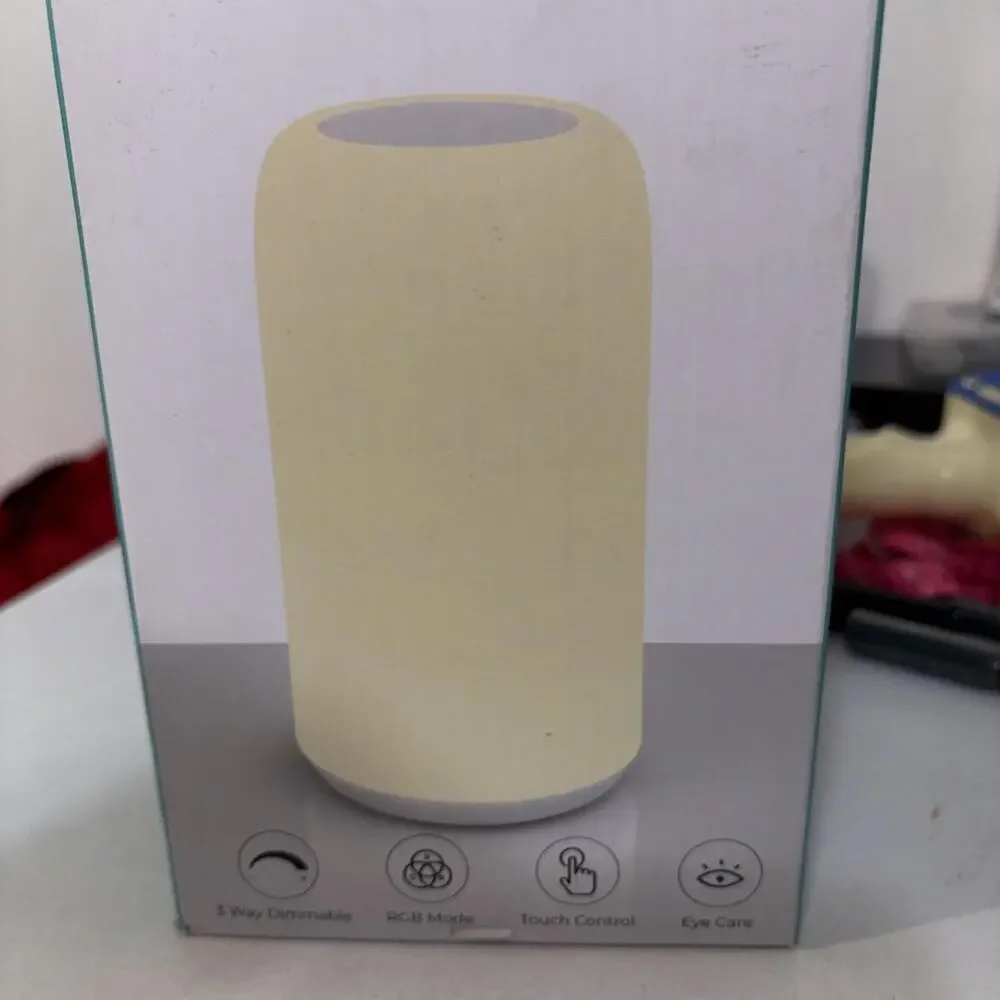 Touch Bedside Table Lamp, [Sleek Design & RGB Mode] 3 Way Dimmable new‎
